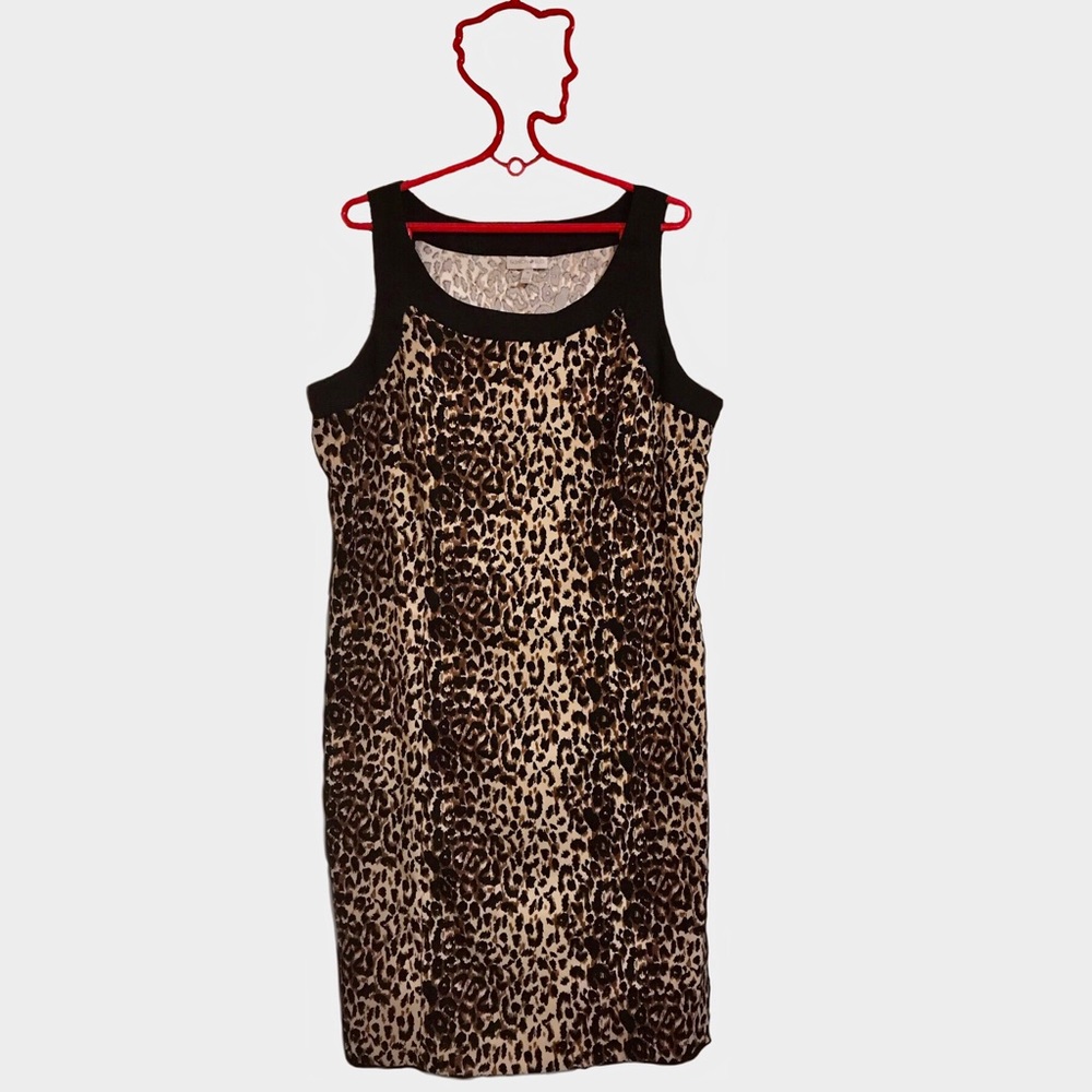 Animal print sleeveless dress plus size